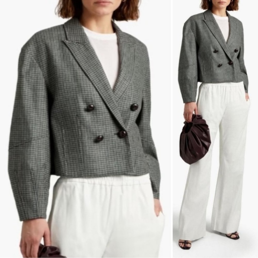 Veronica  Beard Plaid Sybille Cropped Blazer NWOT - Picture 5 of 10